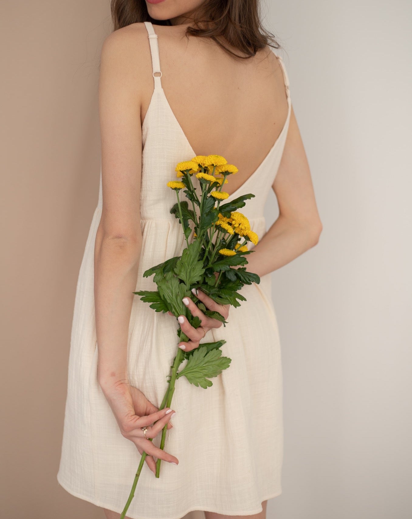 Robe Poppy écru