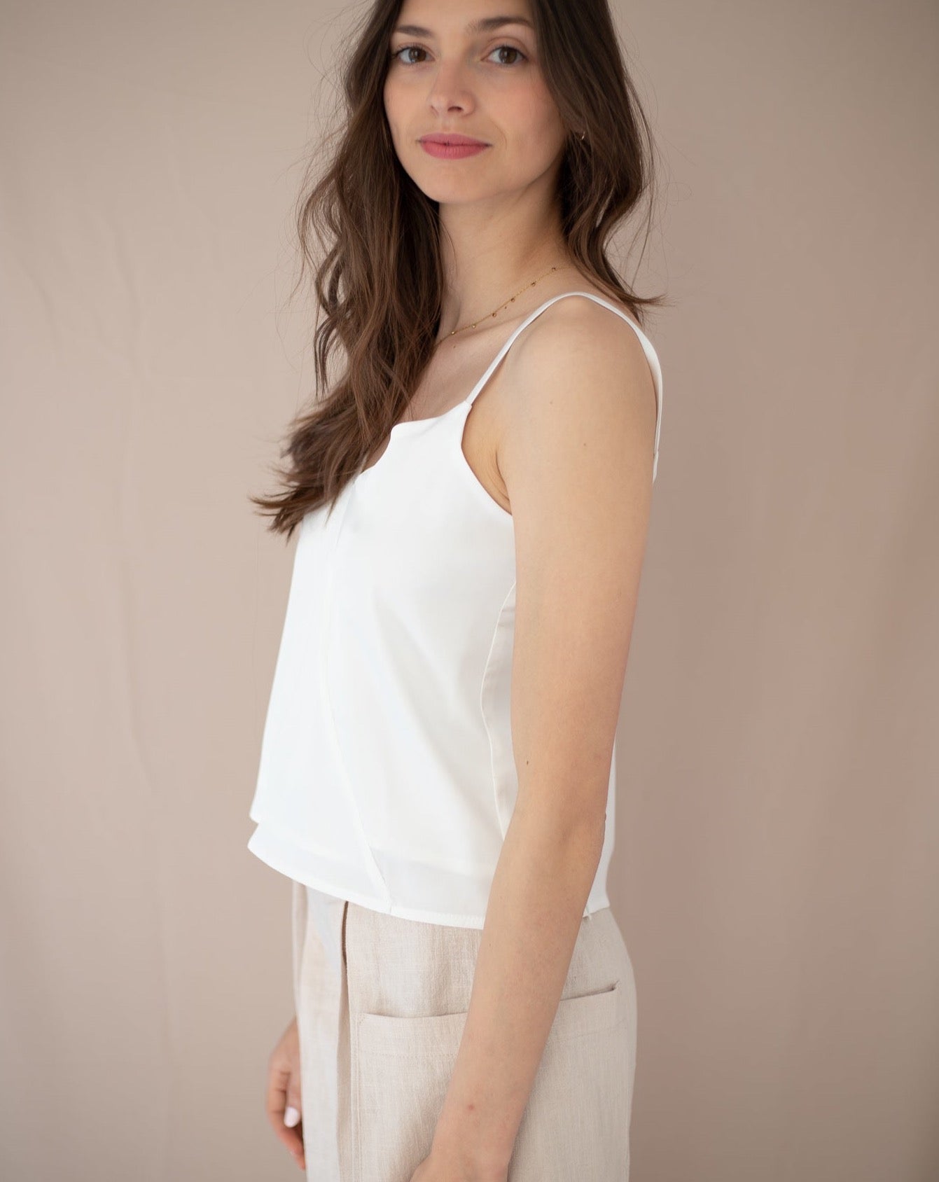 Top Alba blanc