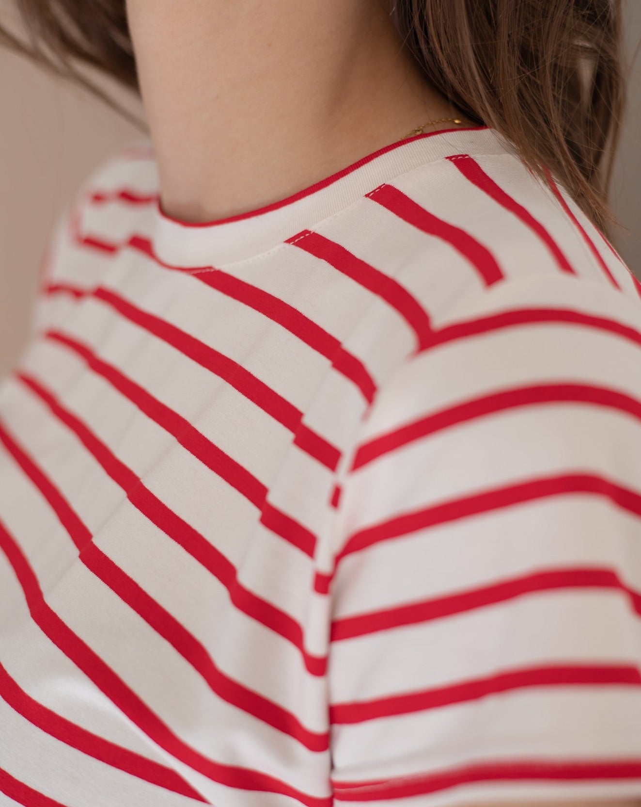 T-shirt marinière rouge