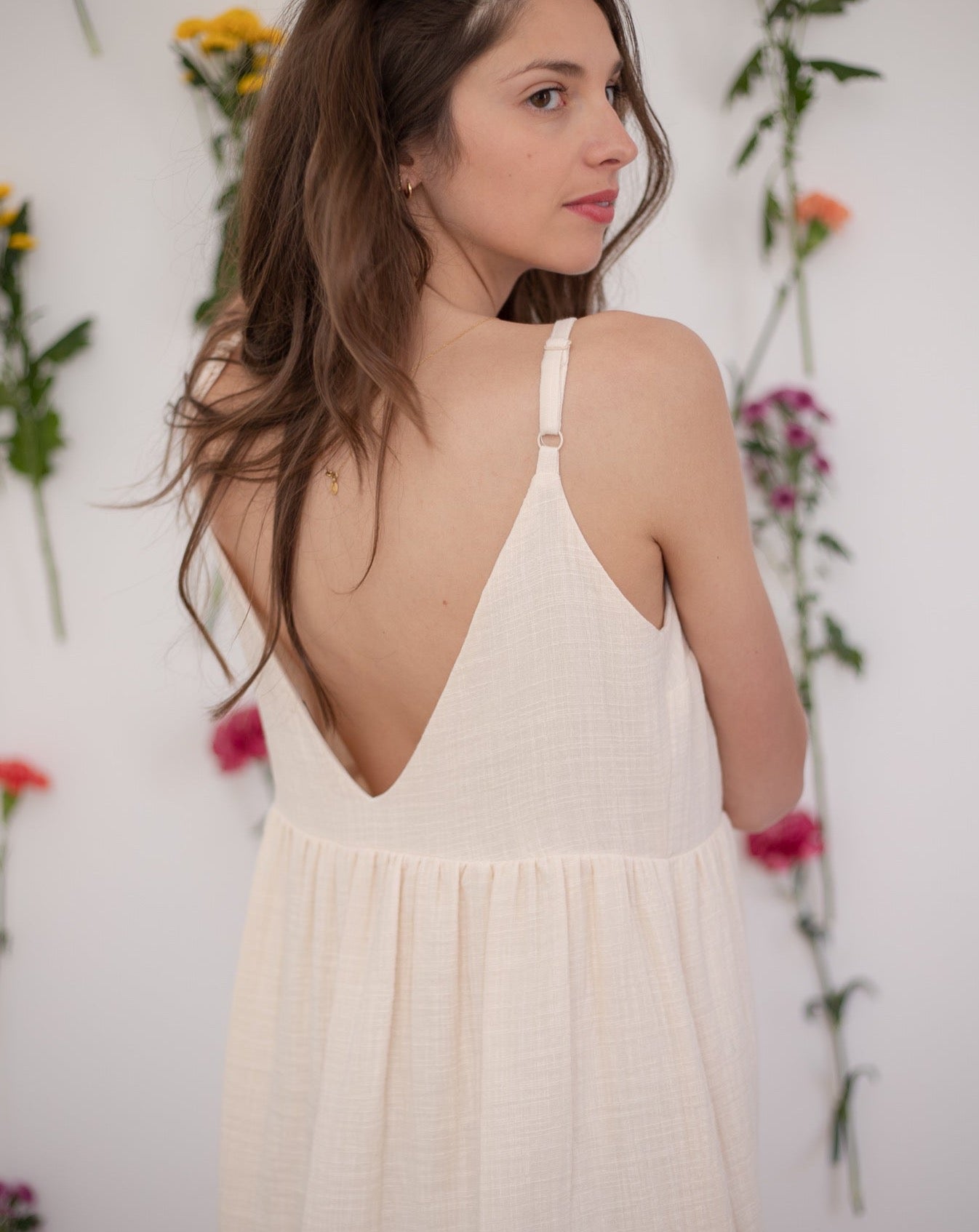 Robe Poppy écru
