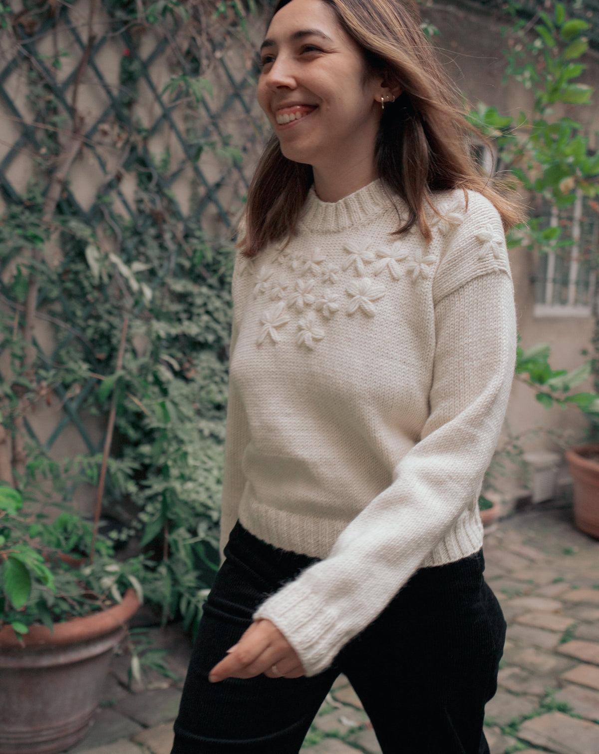 Pull n°5 soft flowers – Atelier Orion